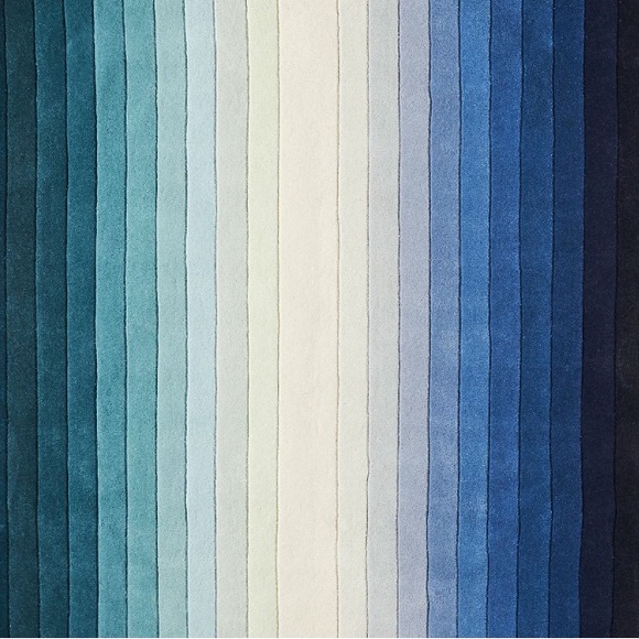 LAST ONE 🔥Blue Ombre Stripe Maximus Rug - Picture 5 of 11